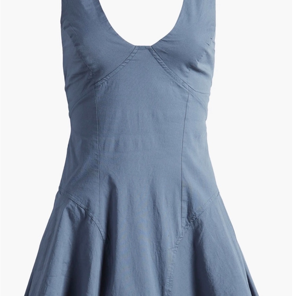 Free People Eye Catching Blue Mirage Mini Dress